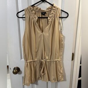 Cream Sleeveless Blouse